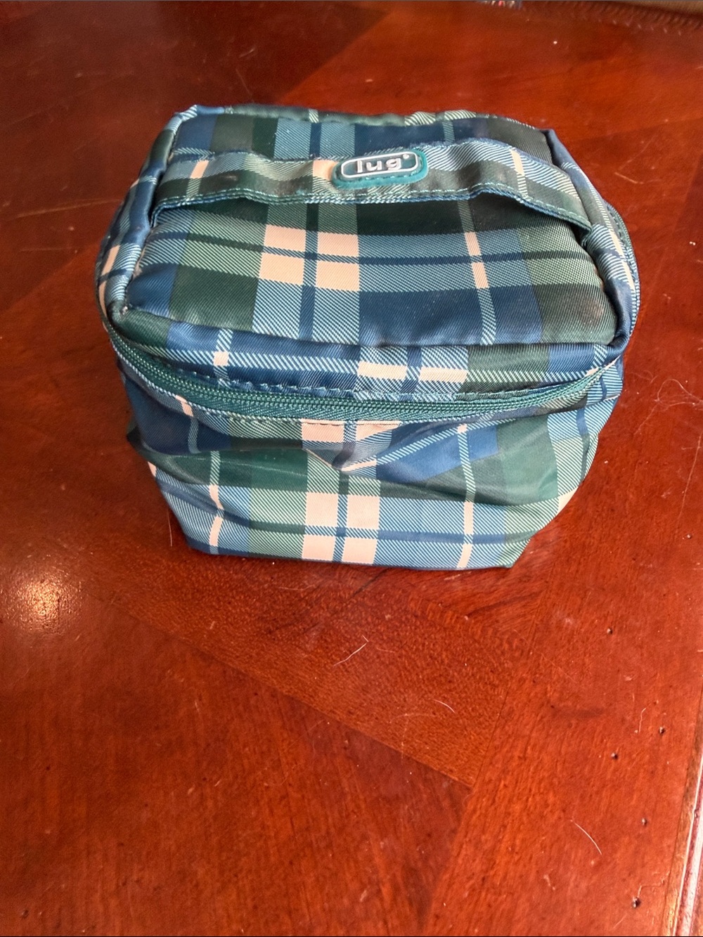 LUG BOXTOP STORAGE FLANNEL PLAID NAVY